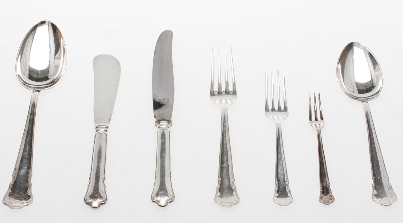 BESTICK, 68 delar, nysilver, "Ingrid", 1900-tal.