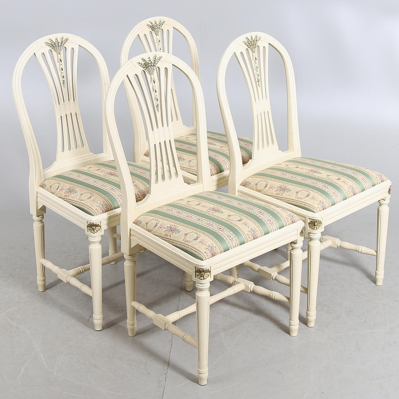 STOLAR, 4 st, "Axet", Gustaviansk stil, 1900-talets andra hälft.