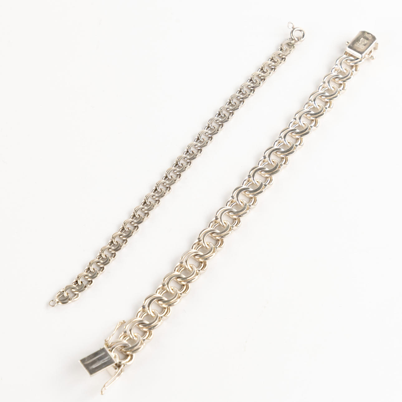 BRACELETS, 2 pcs, bismarck, silver.
