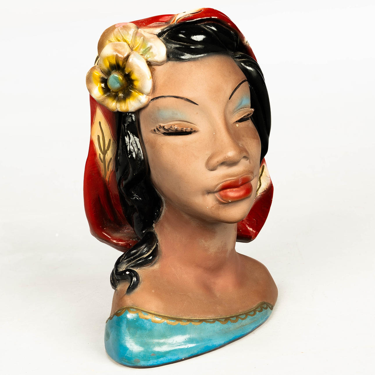 GINO MANCA. Bust, ceramic, 1958.