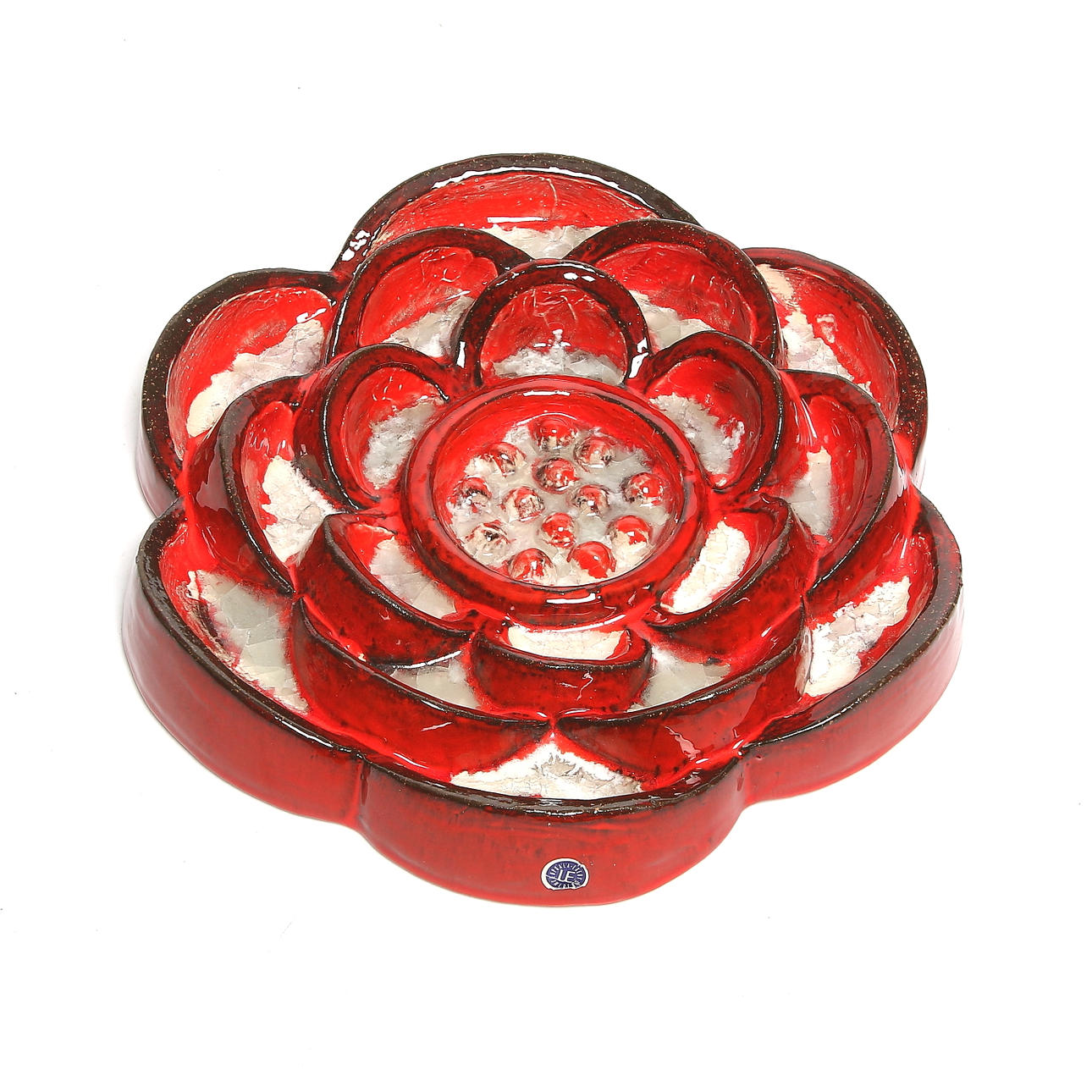 VÄGGRELIEF, keramik, blomma, Berit Ternell, Upsala-Ekeby, 1900-tal.