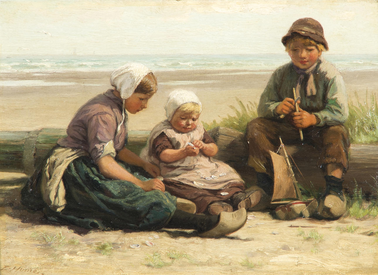EDITH HUME. EFTER. På stranden.