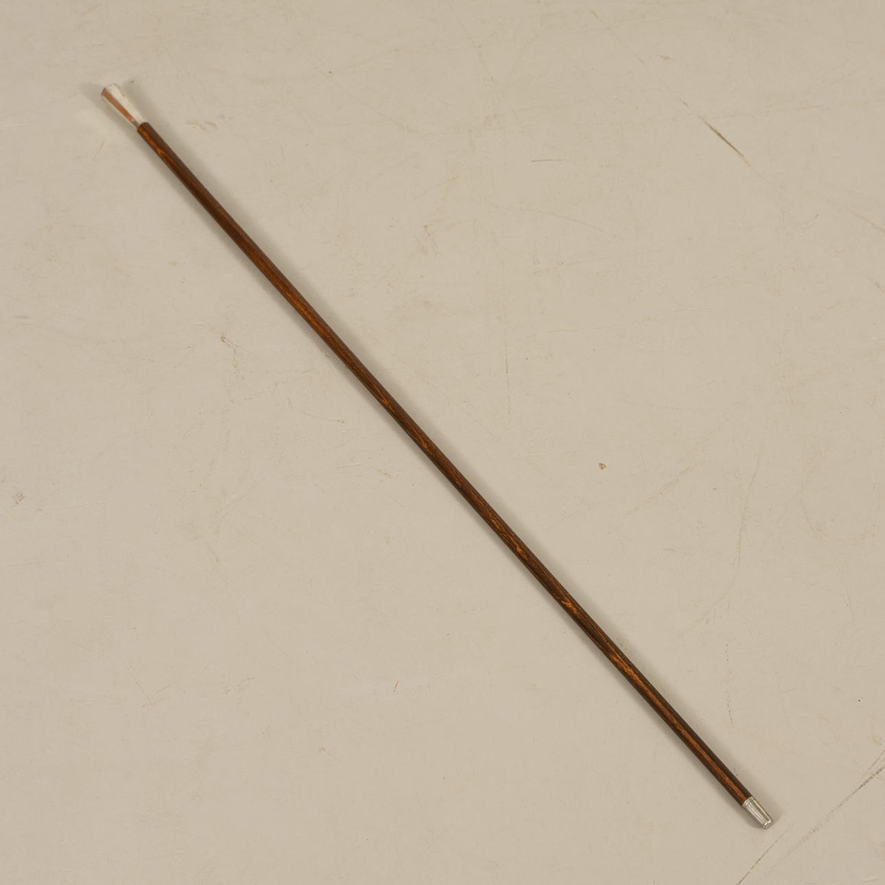 STUDENT CANE, wood with silver detail.