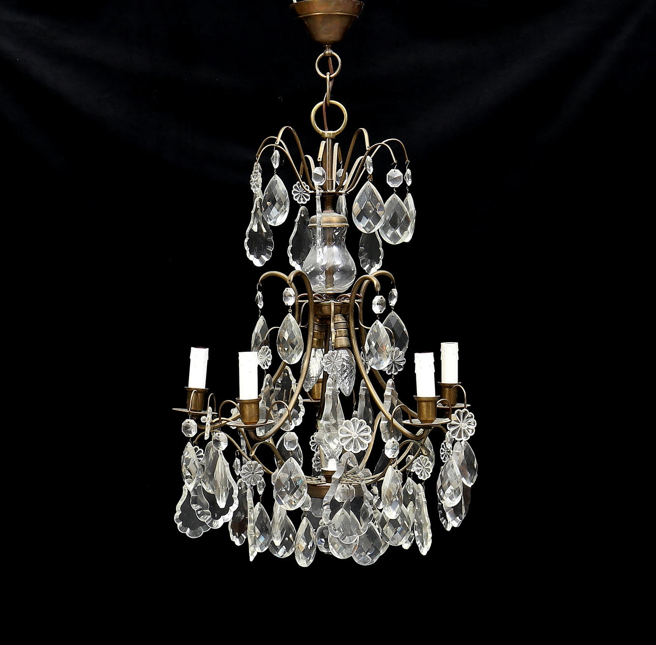 LJUSKRONA, barockstil, 1900-talets andra hälft. Höjd ca 70 cm.