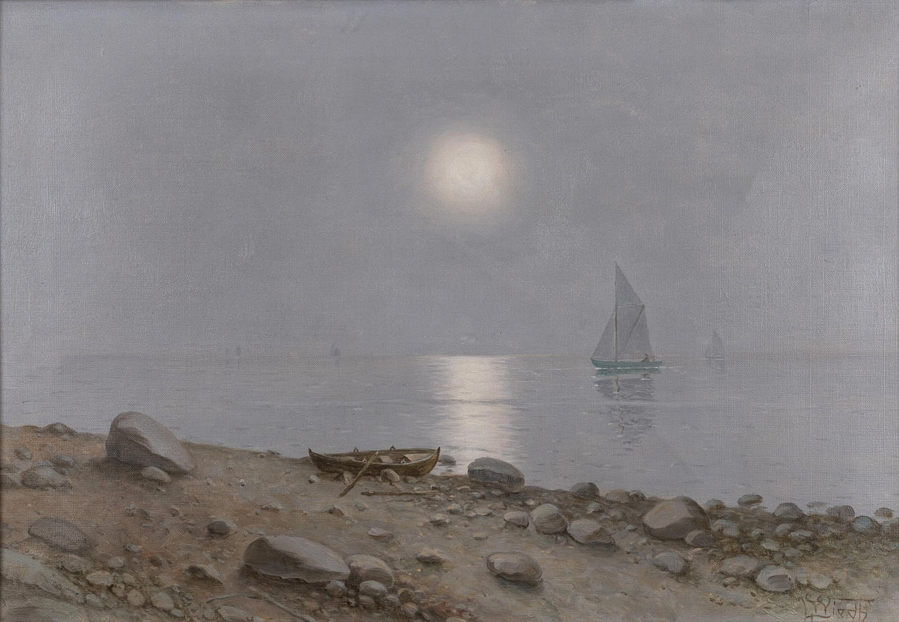 LEONARD WIEDH. oil on canvas, signed.