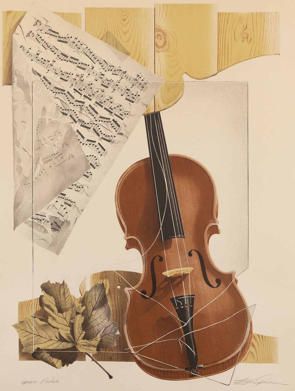 ERLING GUSTAFSSON. lithograph, signed, e.a.