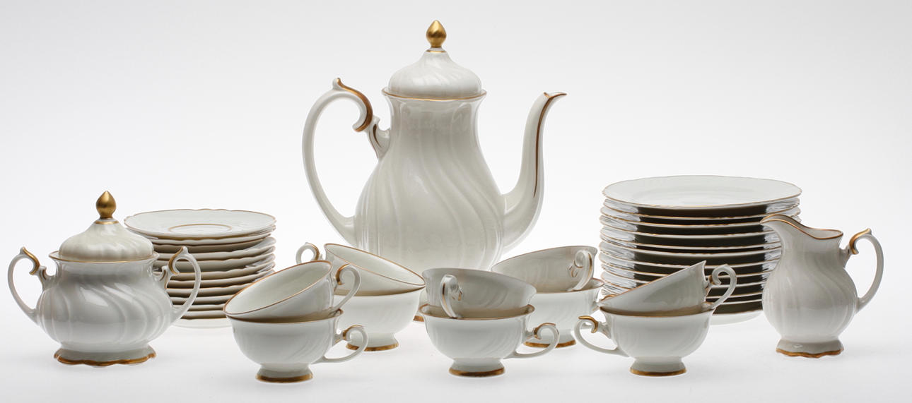KAFFESERVIS, 37 delar, porslin, Karlskrona.