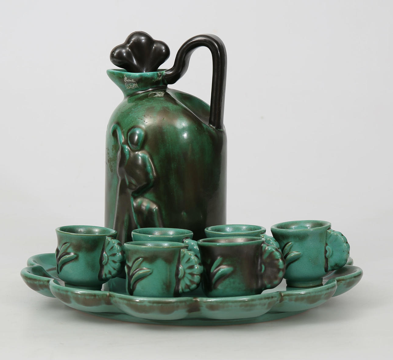 GLÖGGSERVIS, stengods, 8 delar, St Erik och Ekeby.