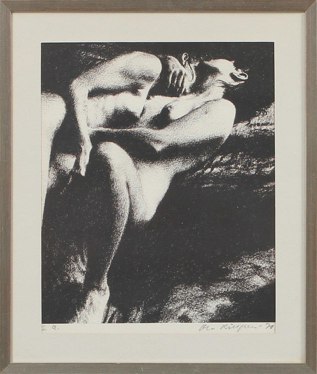 OLA BILLGREN. Erotiskt motiv, litografi, signerad. e.a.