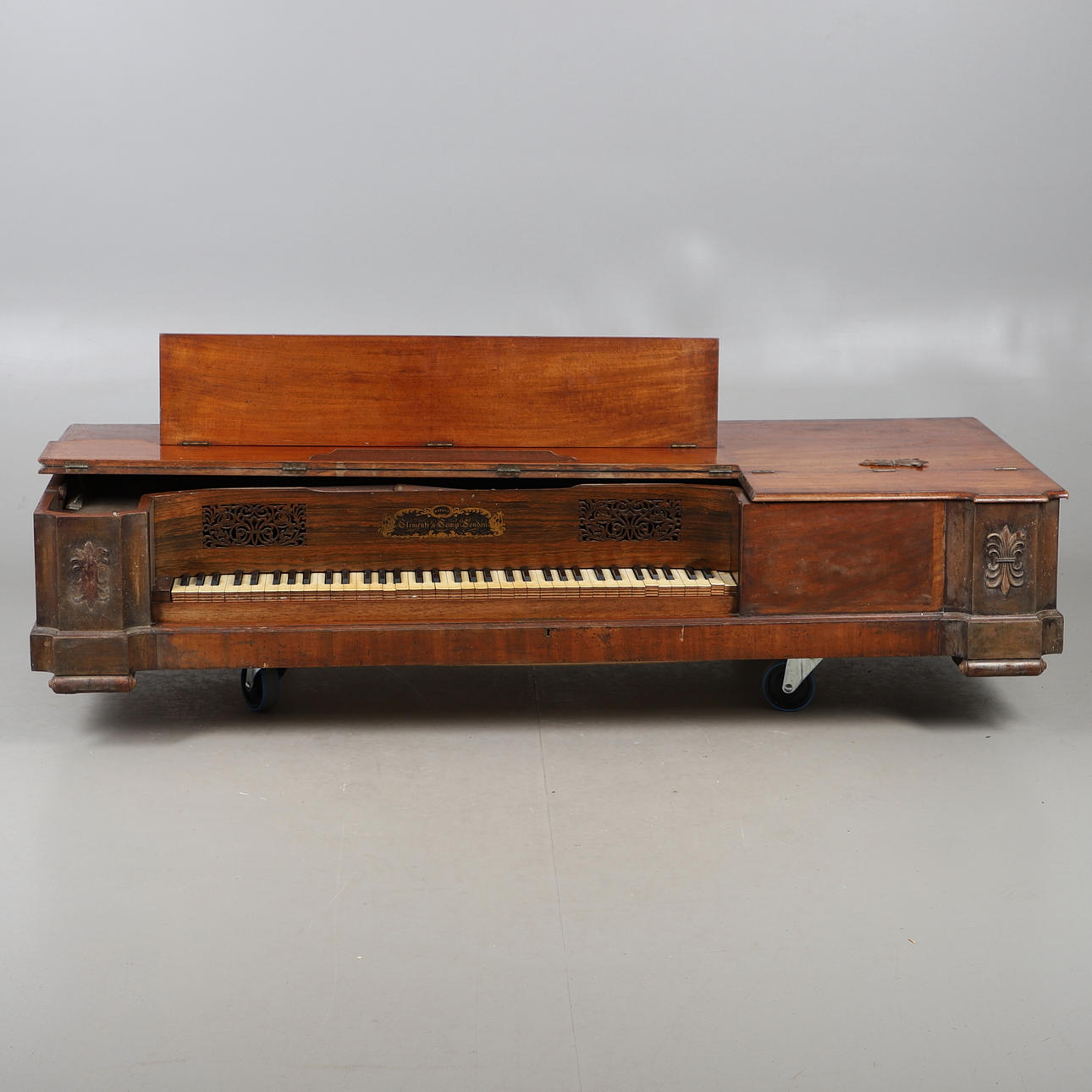 A 19TH CENTURY SPINET TOP.