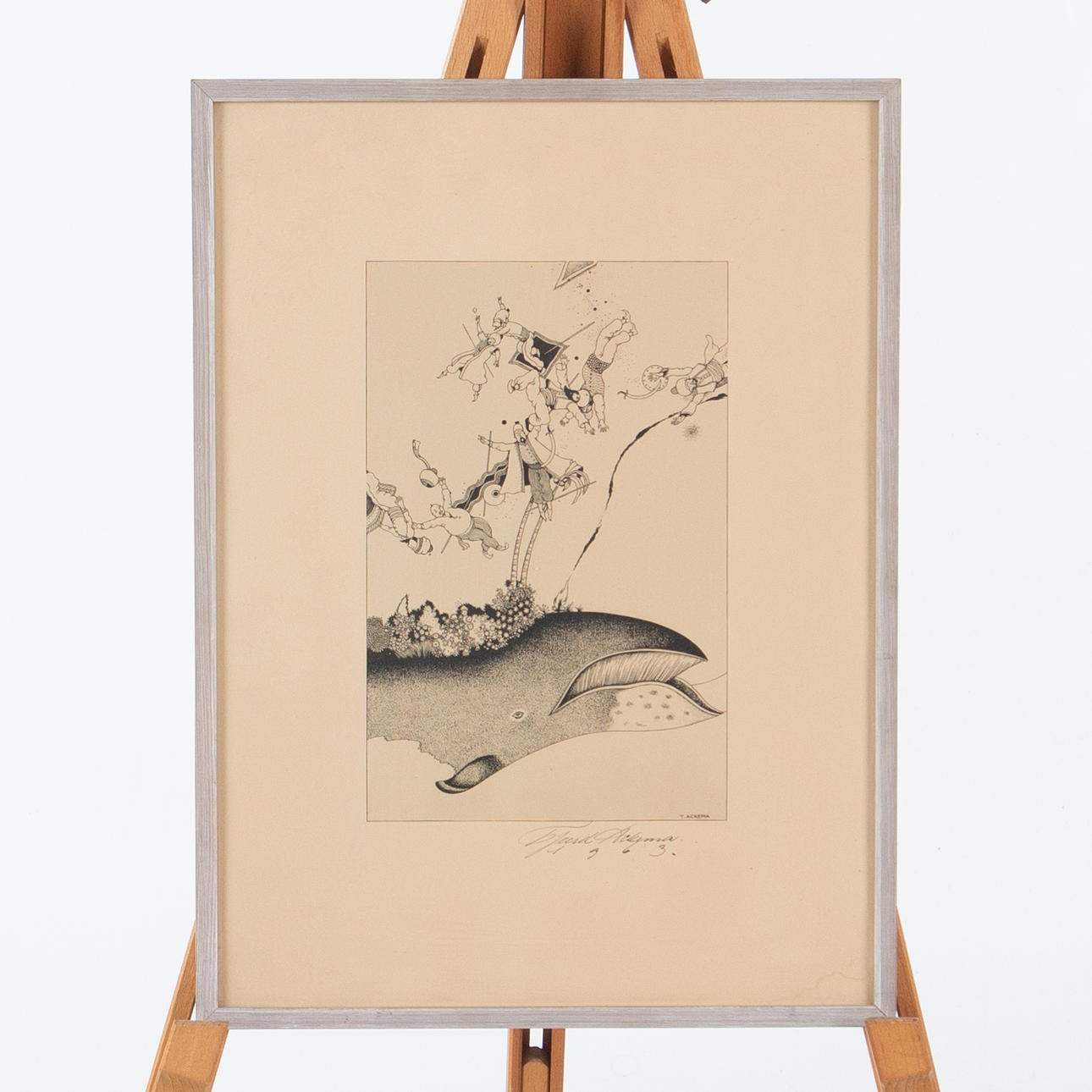 TJEERD ACKEMA. Lithographic print, signed and dated 1963.