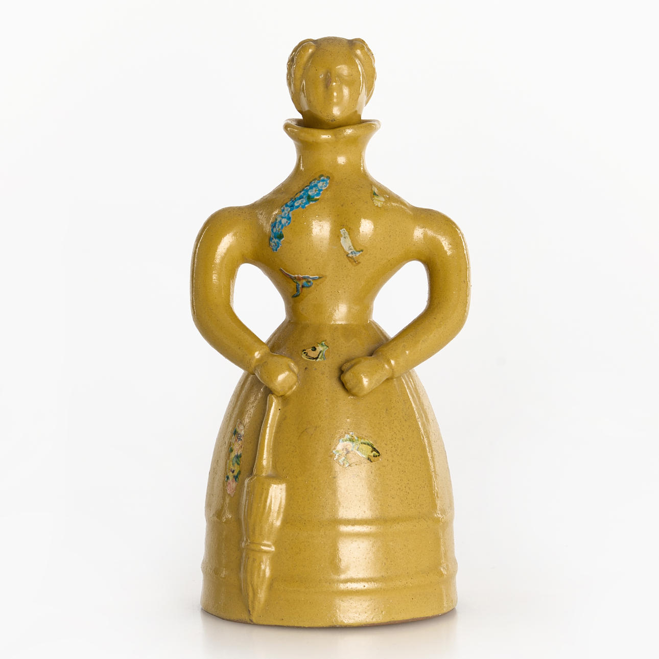SPIRITS BOTTLE, Höganäs, 19th century, glazed stoneware.