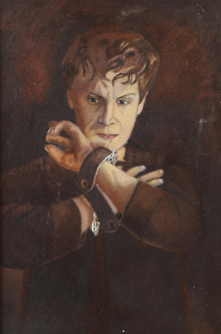 OIDENTIFIERAD KONSTNÄR. Portrait, oil on canvas, indistinctly signed.