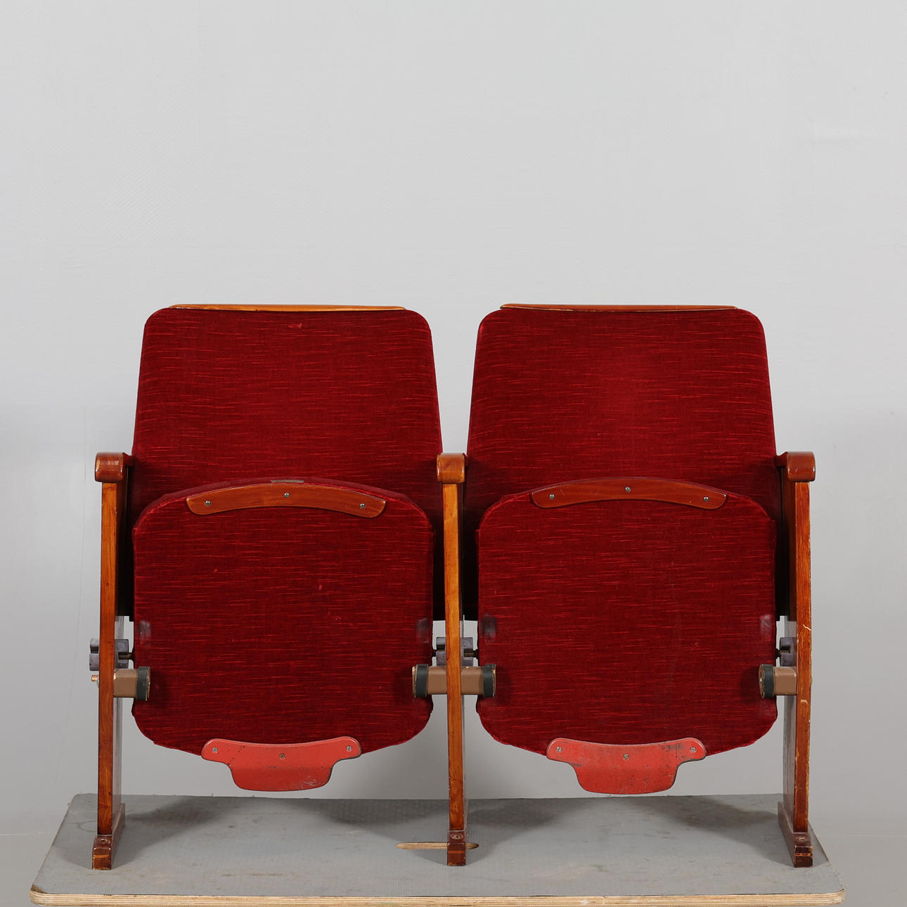 CINEMA CHAIRS pair mid-20th century.