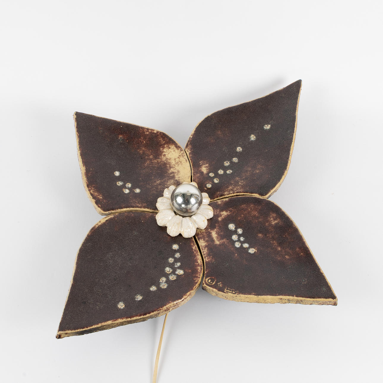 ALF EKBERG. Wall lamp, glazed stoneware.