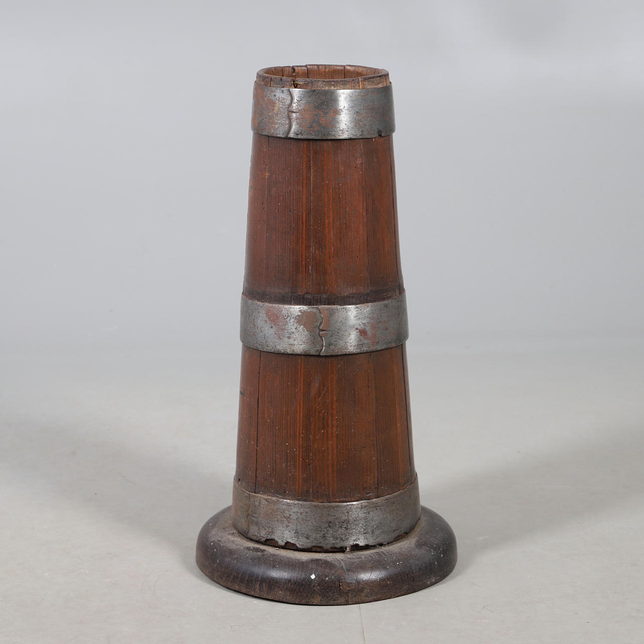 AN OAK STICK STAND.