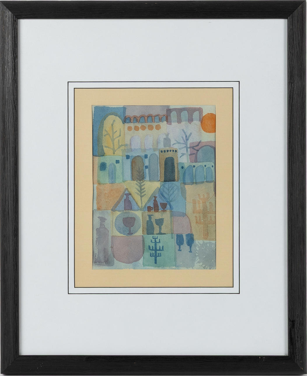 OKÄND KONSTNÄR. Abstract composition, watercolour on paper.