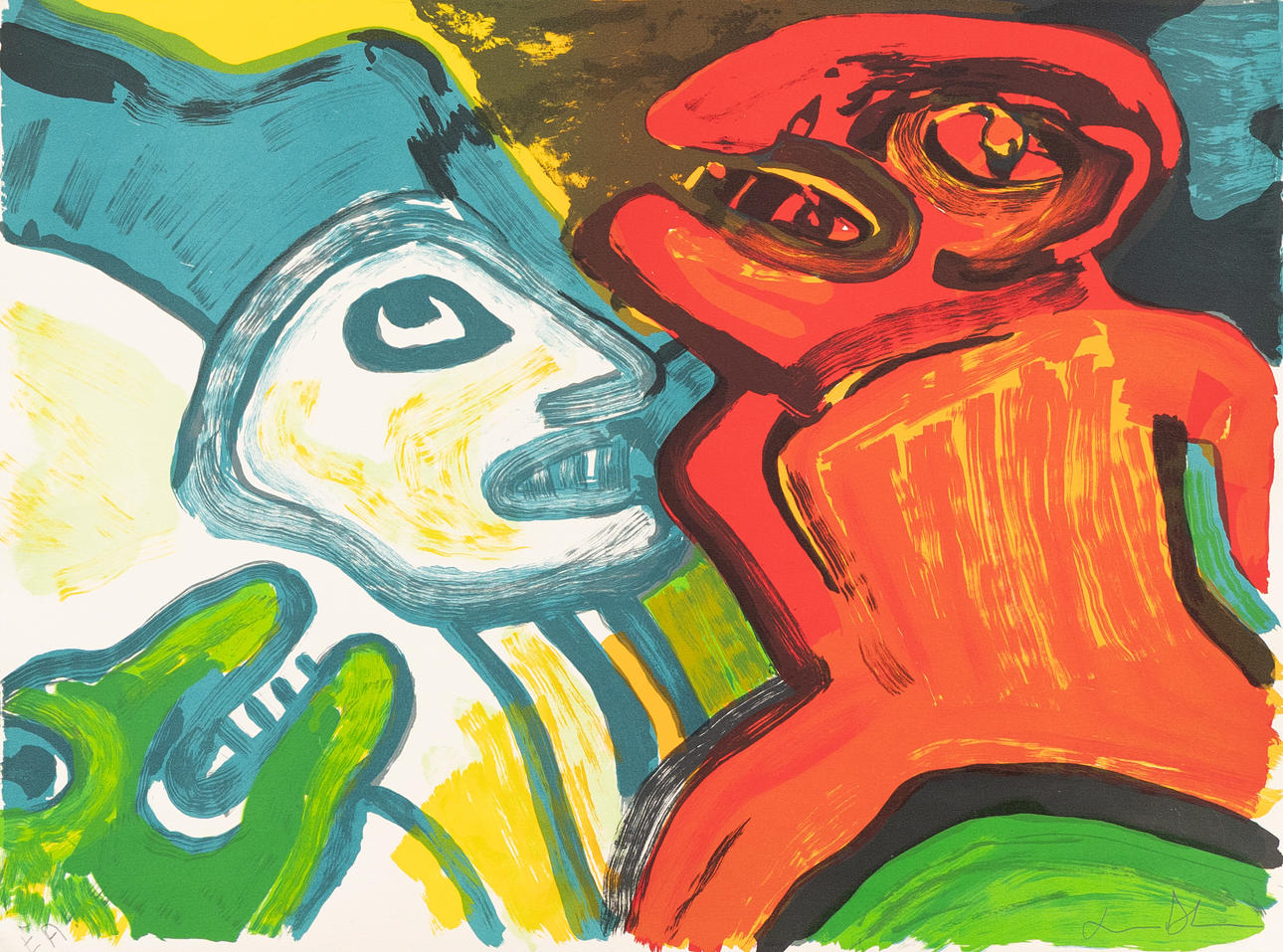 BENGT LINDSTRÖM. "Konfrontation - barnes spel", lithograph no. EA, signed.