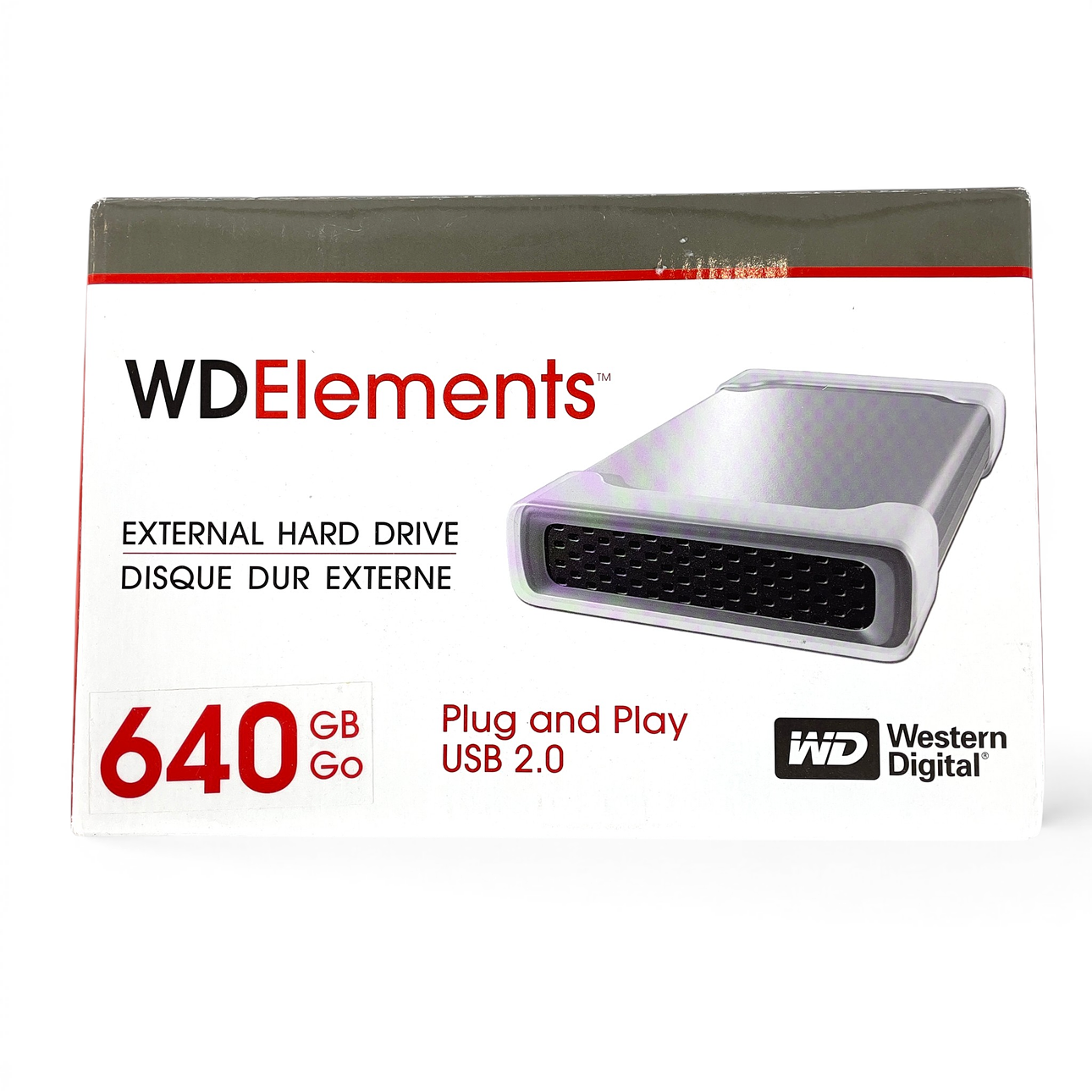 HARD DRIVE, external, Western Digital Elements, 640 GB.