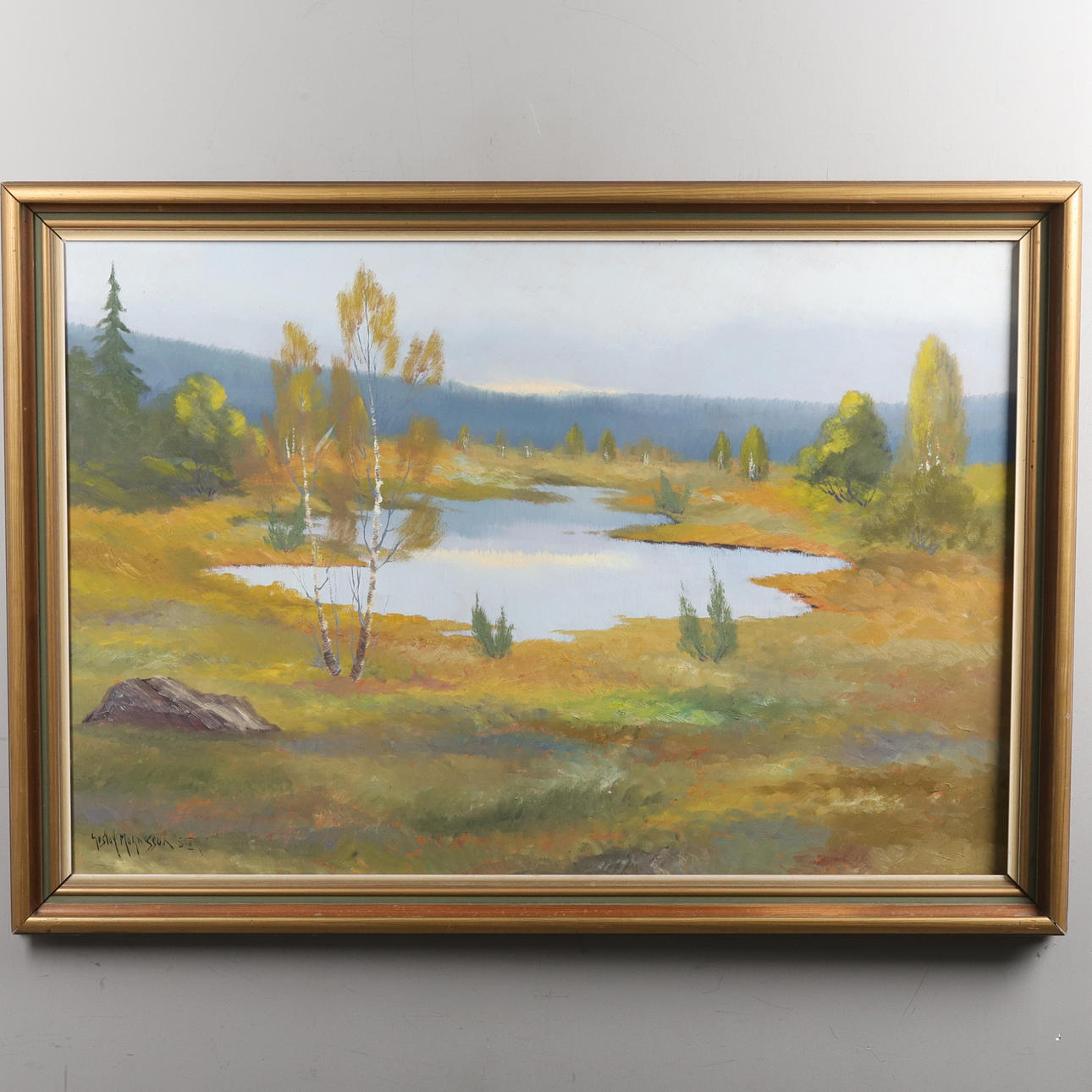 OIDENTIFIERAD KONSTNÄR. Landscape, oil on panel.