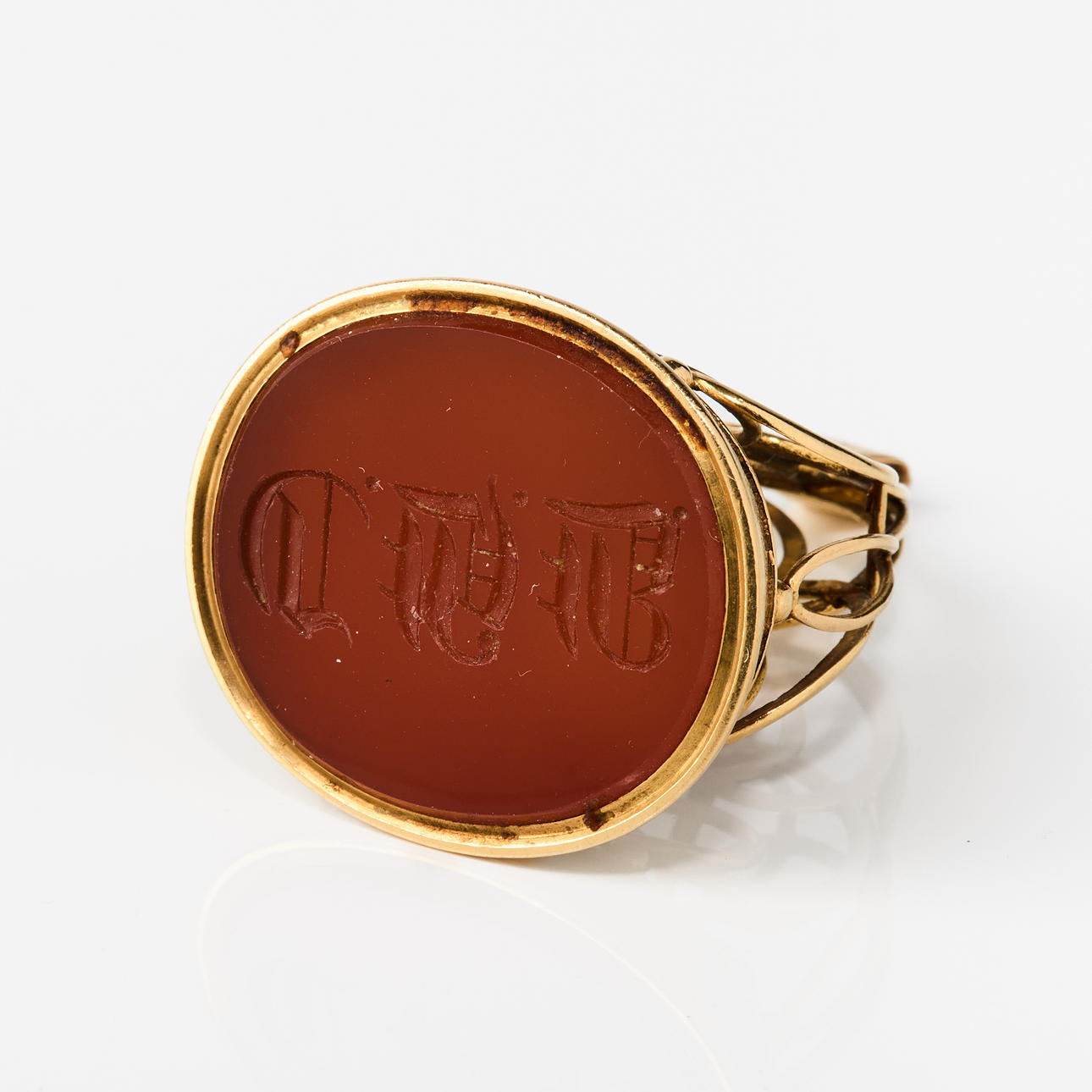 SIGILL, 18K guld och kalcedon, empire, Nils Carlén, Stockholm 1814