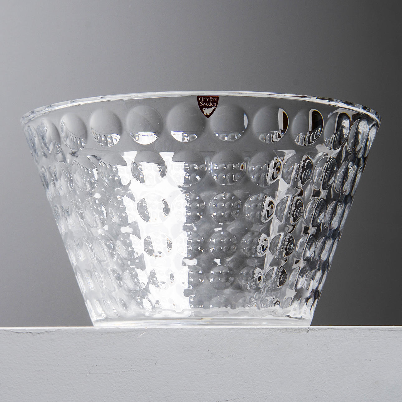 ANNE NILSSON. Bowl, "oliver", signed, Orrefors.
