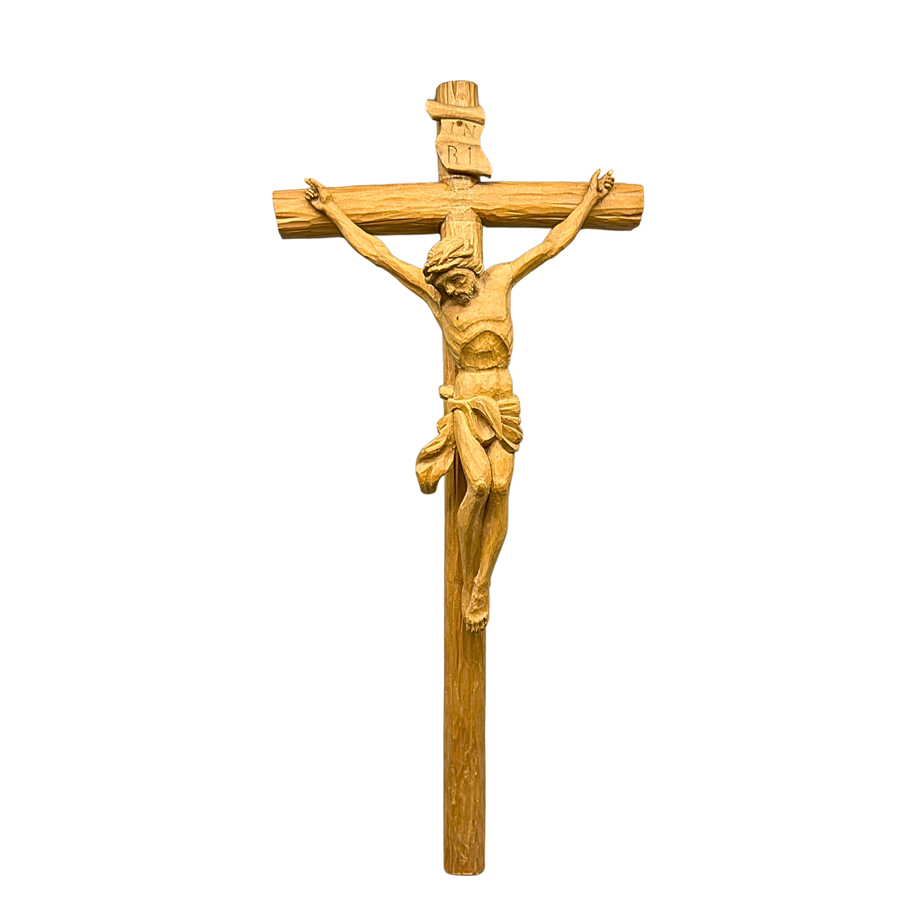 HANDCRAFTED CRUCIFIX BY HOLZKUNSTGEWERBE EBERLE FROM MÖRLBACH.