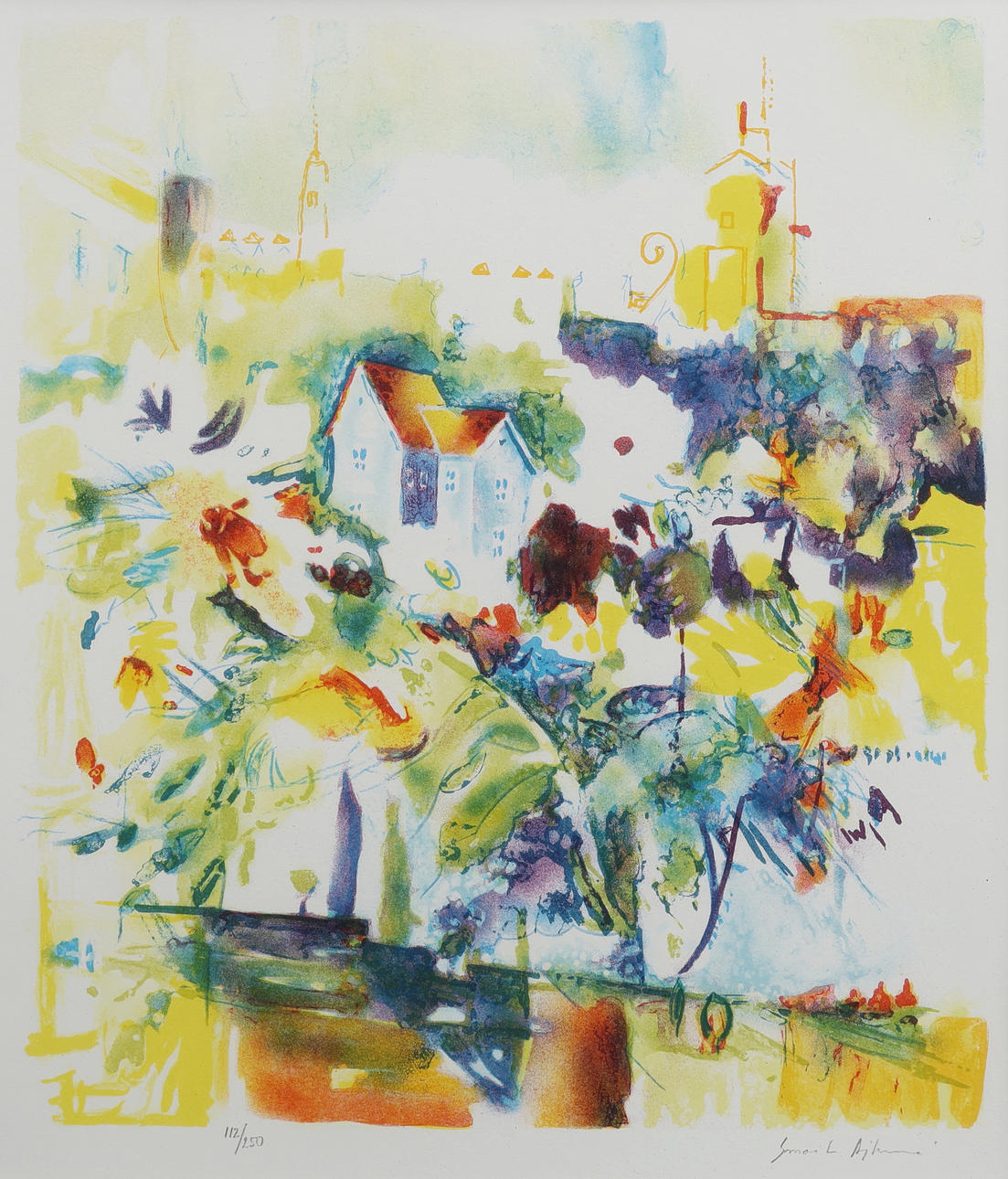 SMAIL AJKUNIC. OUTDOOR ENVIRONMENT, LITHOGRAPH, SIGNED AND NUMBERED 112/250.
