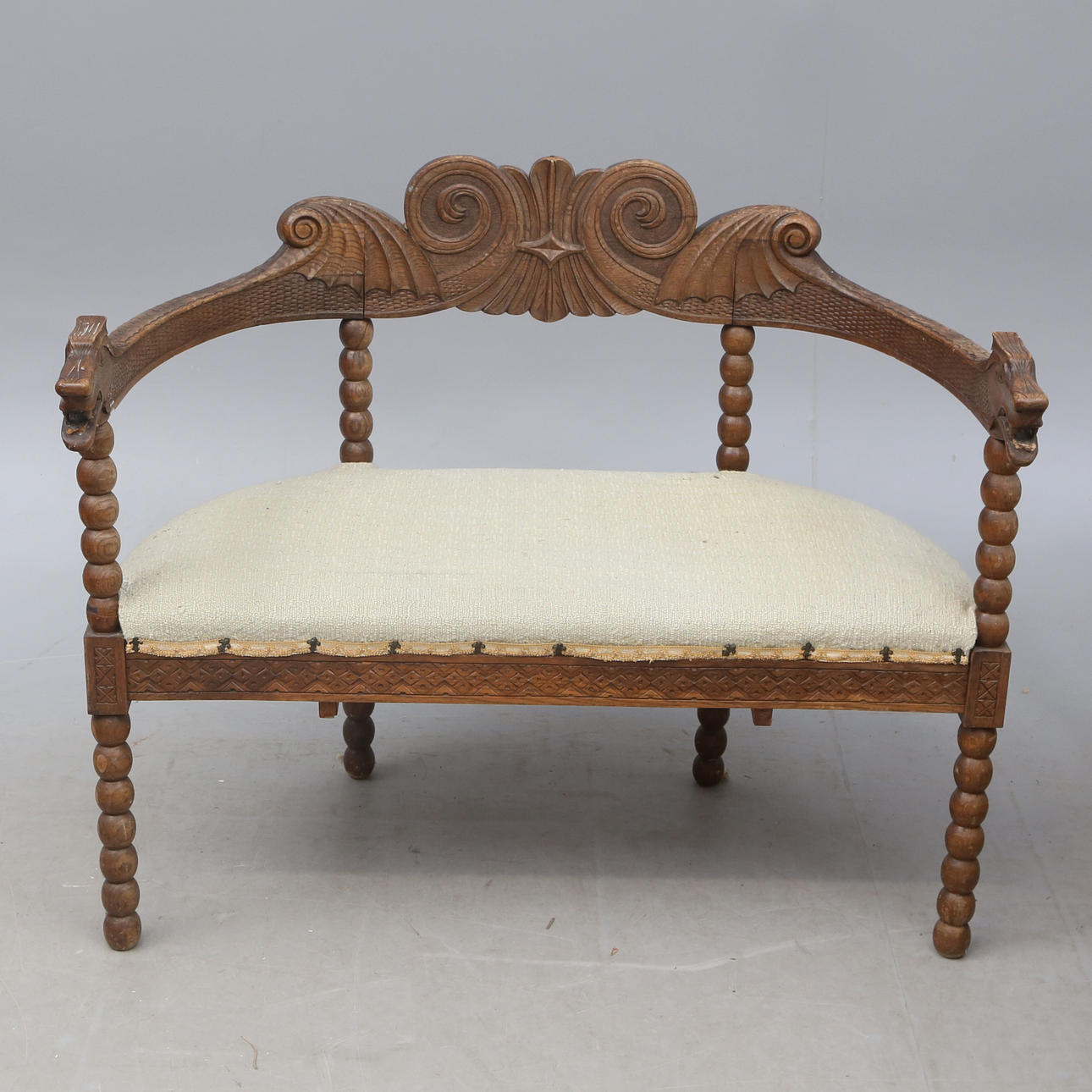 Carved sofa, 19th/20th century.