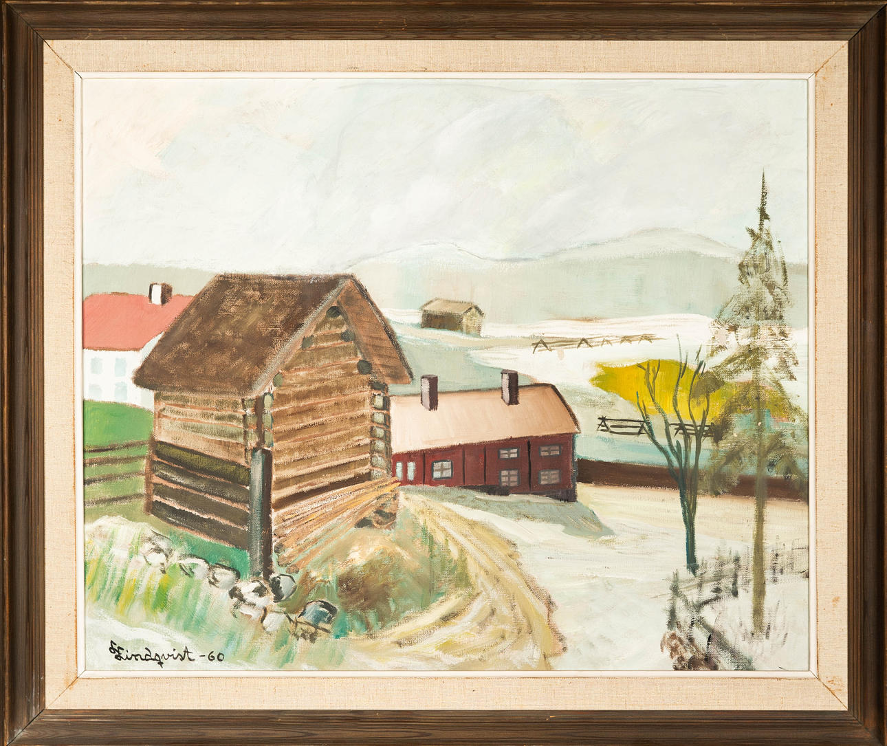 LAGE LINDQVIST. Oil on canvas, signed, dated 1960.