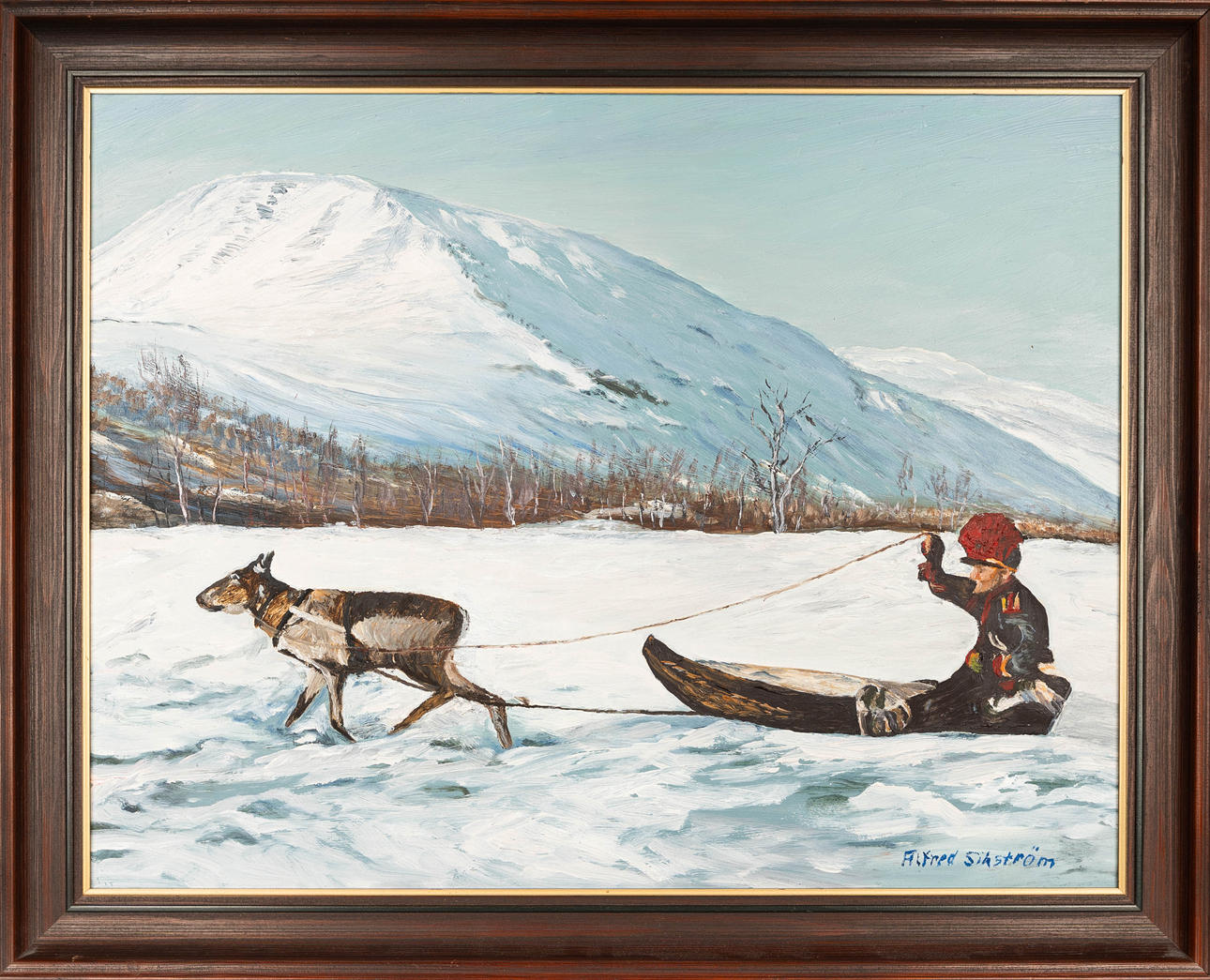 ALFRED SIKSTRÖM. Oil on panel, signed, "Same på akja" dated 1978.