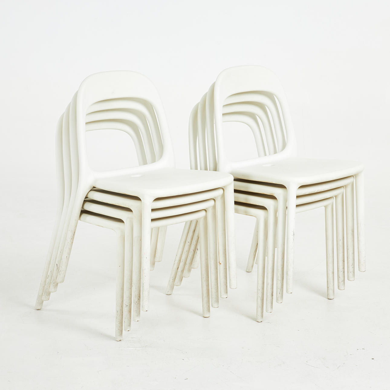 CHAIRS, 8 pcs, "Urban", polypropylene, stackable, IKEA.