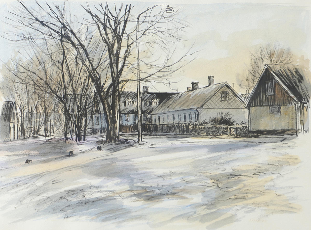 ATTRIBUTED TO LARS NORDSTRÖM. Österlen, watercolour, unsigned.