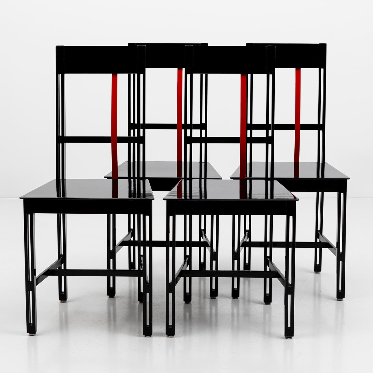 BJÖRN ALGE, 4 pcs, "Frame", chairs. 1980s.