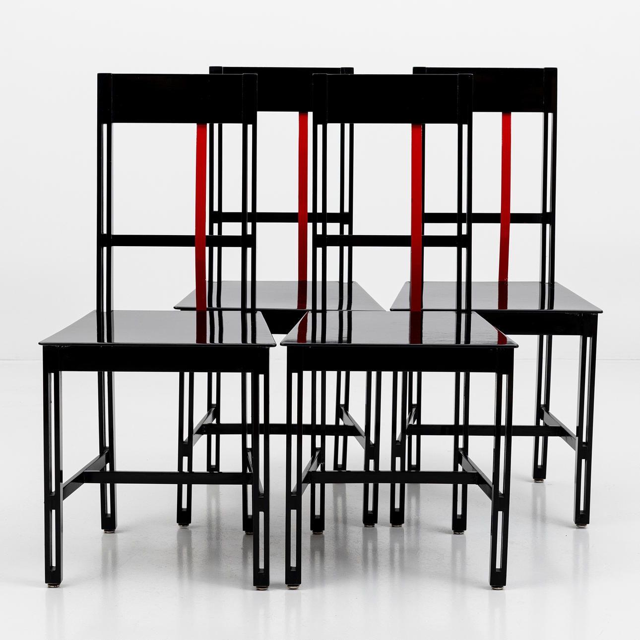 BJÖRN ALGE, 4 pcs, "Frame", chairs. 1980s.