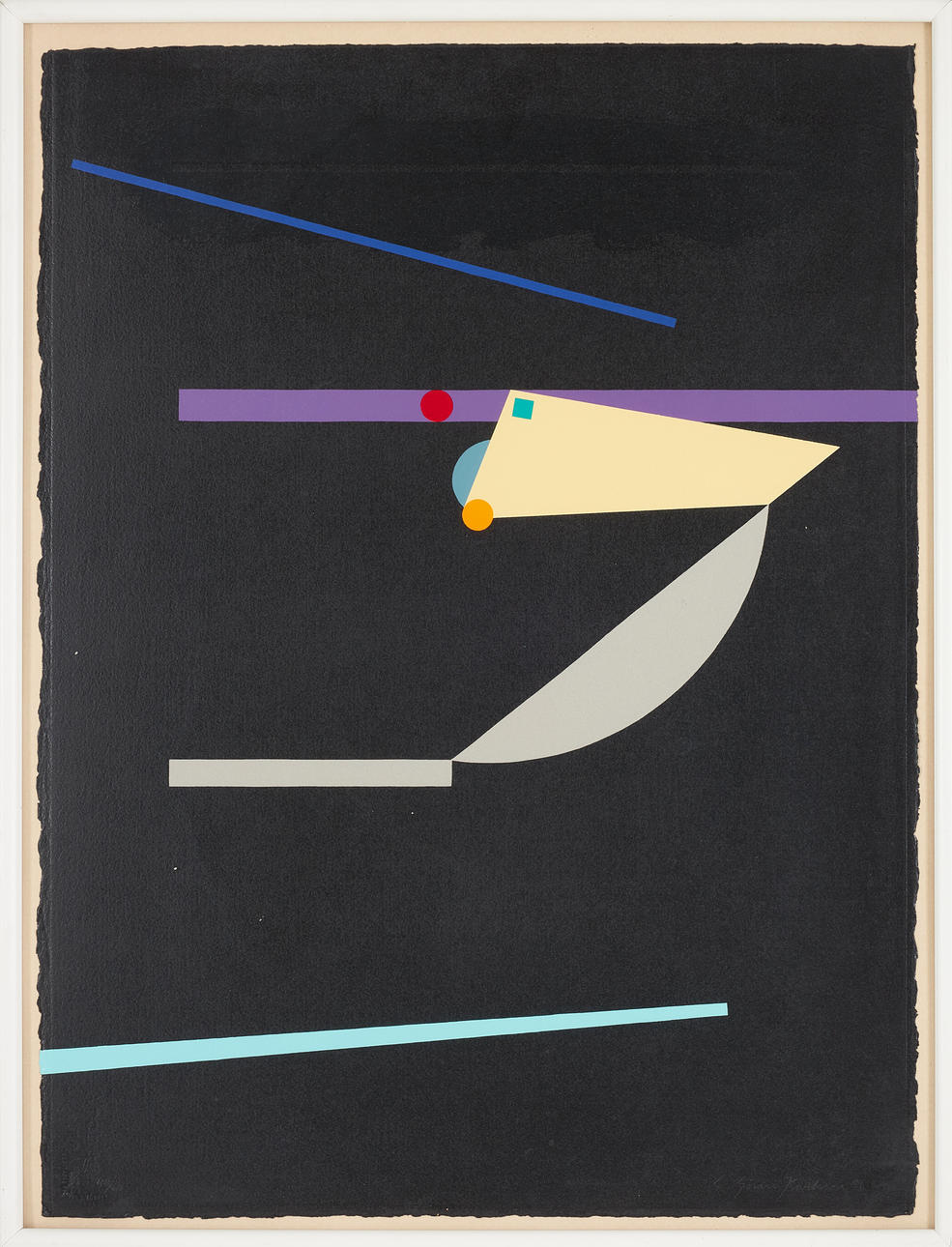 C GÖRAN KARLSSON. Composition, colour serigraph, signed, numbered 48/60, dated 81.