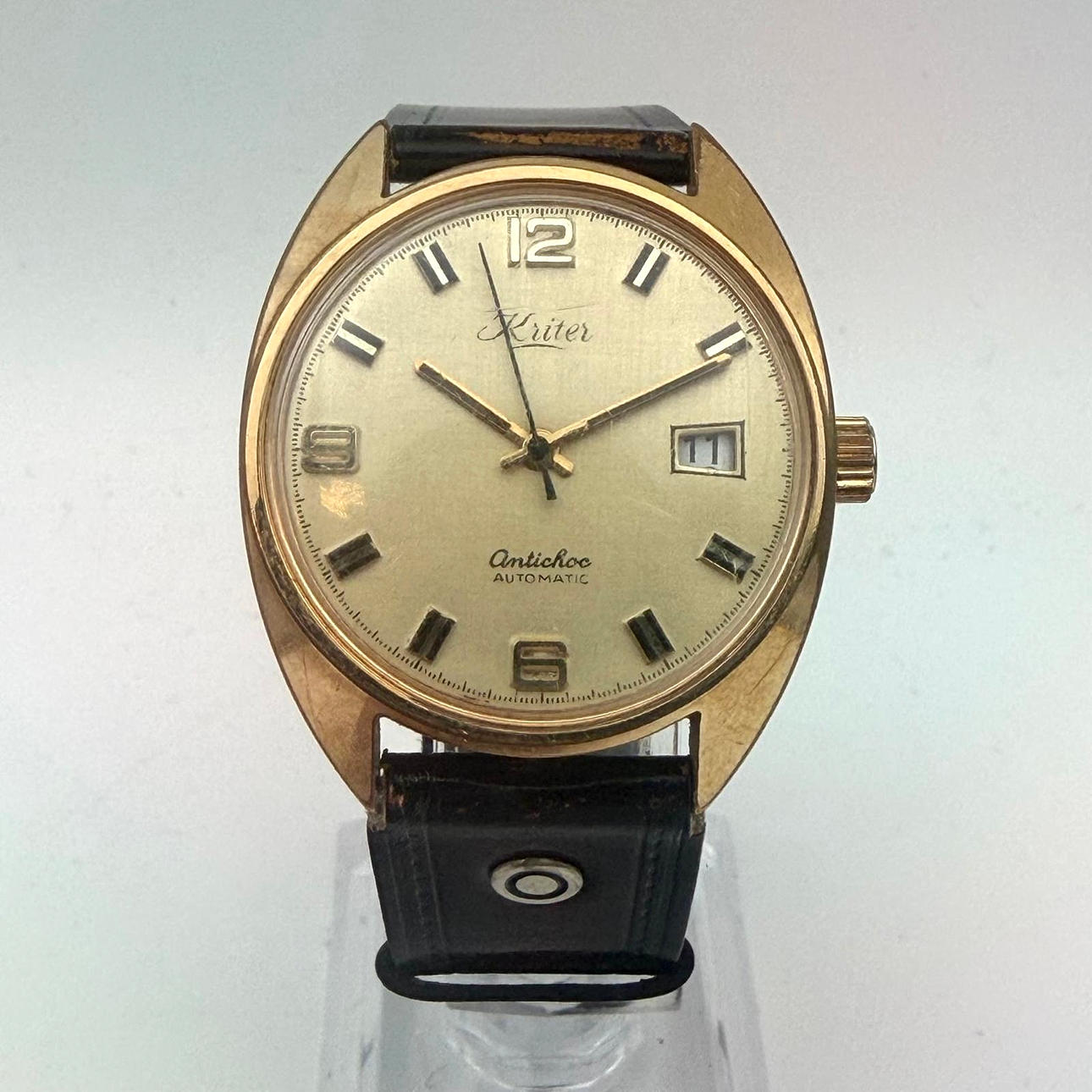 KRITER, wristwatch, 1960s/70s, automatic, gold-plated.