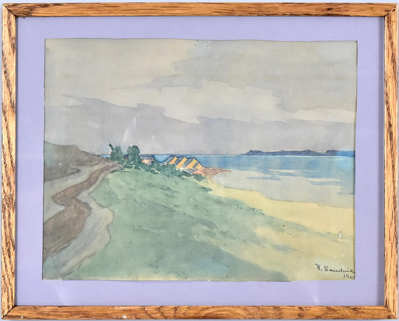 KNUD RANGNVALD SANDVIK. Watercolour.