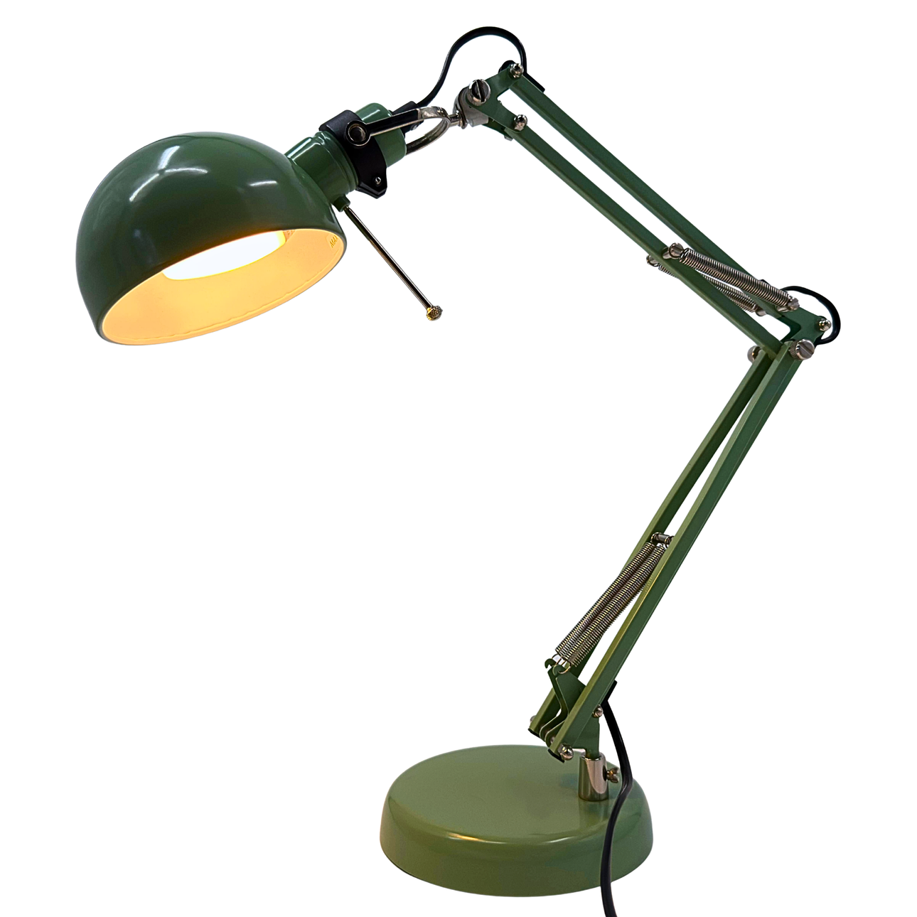 GREEN FORSÅ WORK LAMP WITH ADJUSTABLE AND ROTATABLE ARM.