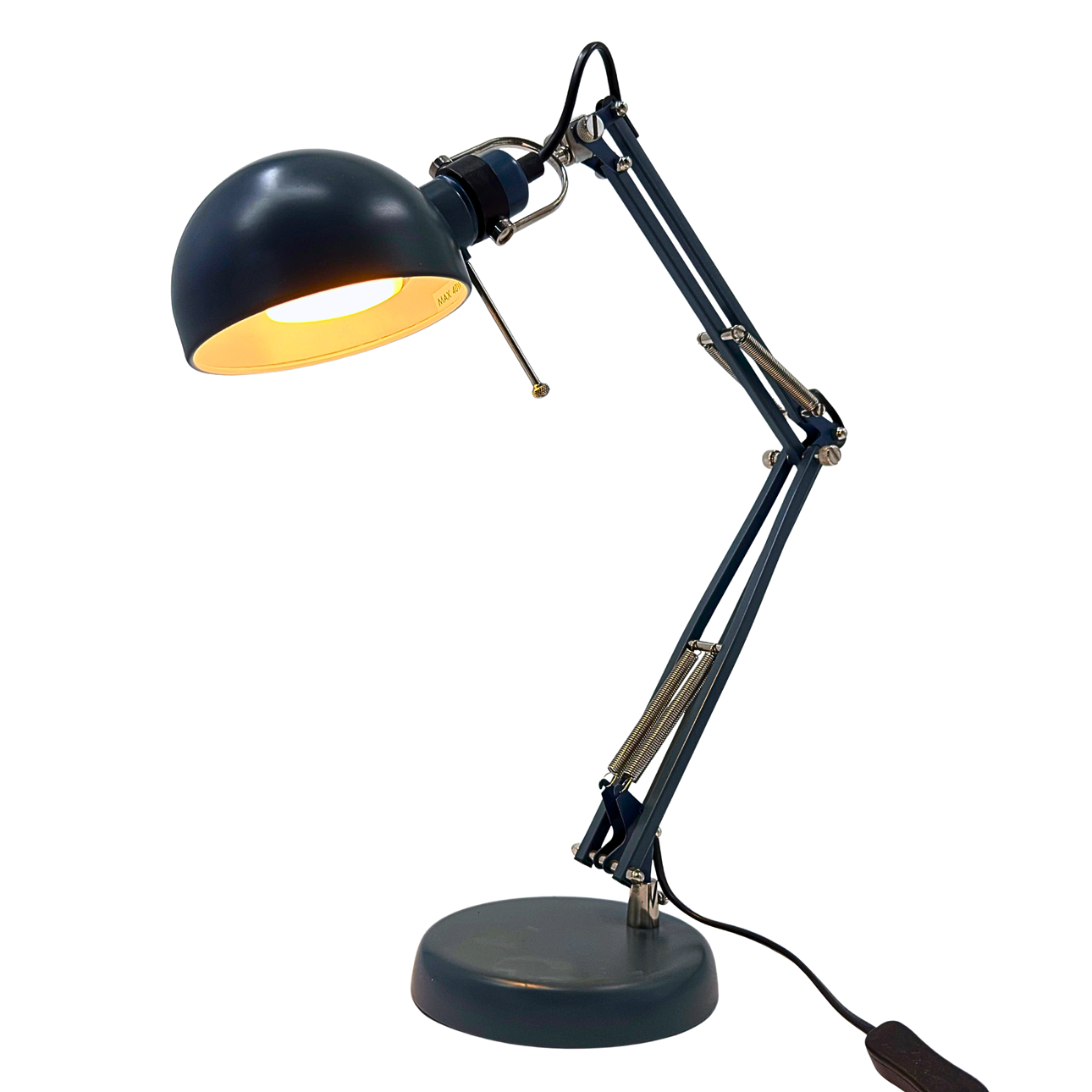 BLUE FORSÅ WORK LAMP WITH ADJUSTABLE AND ROTATABLE ARM.