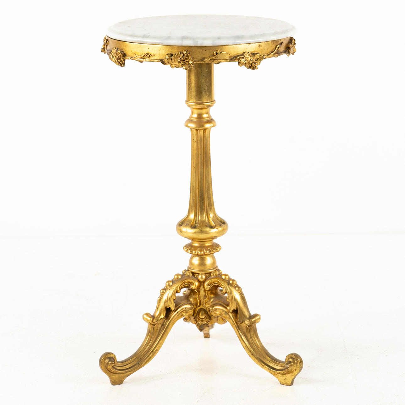 LAMP TABLE, with marble top.