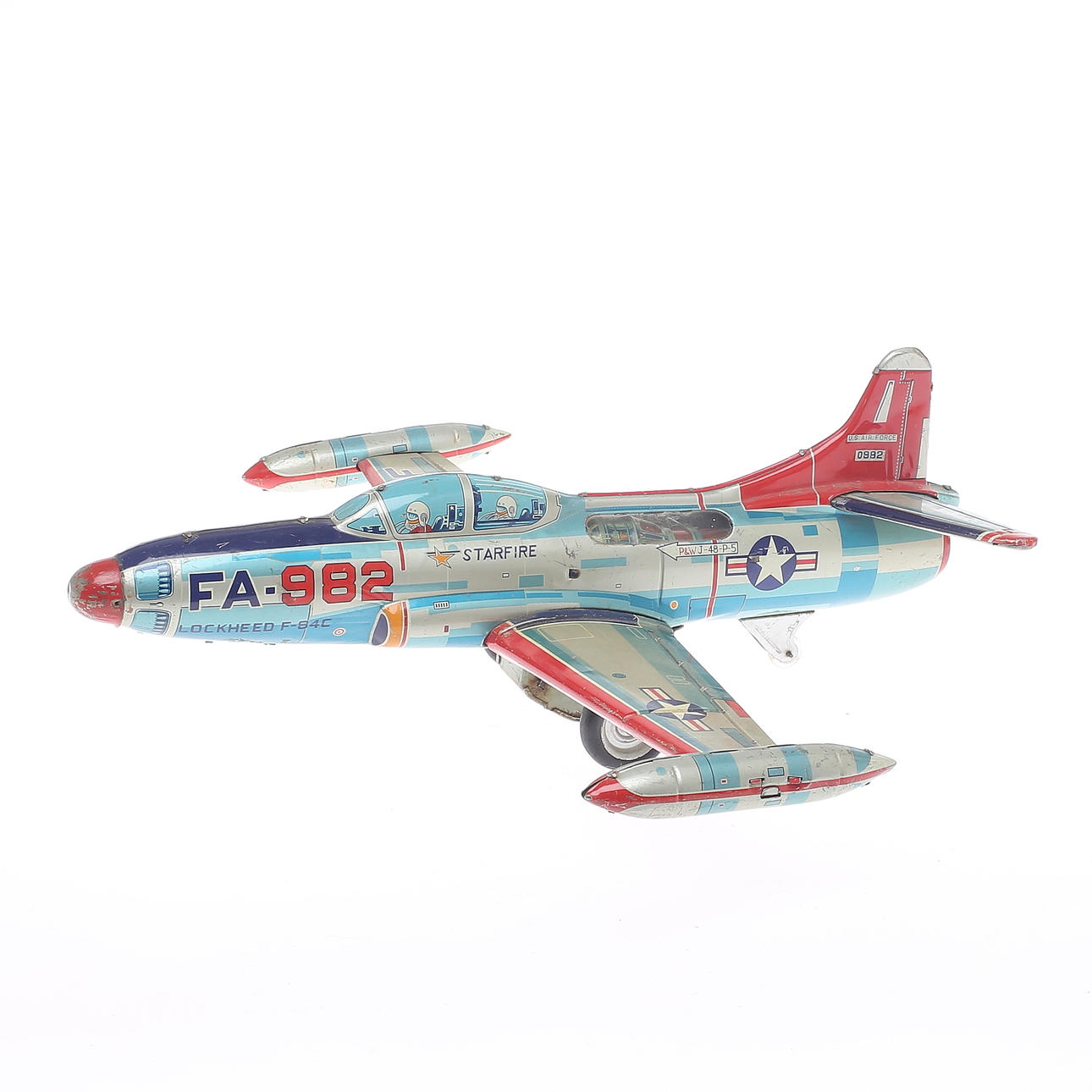 MODELLFLYG, plåt, USAF “FA-982”, Tomiyama E.T Co, Japan.