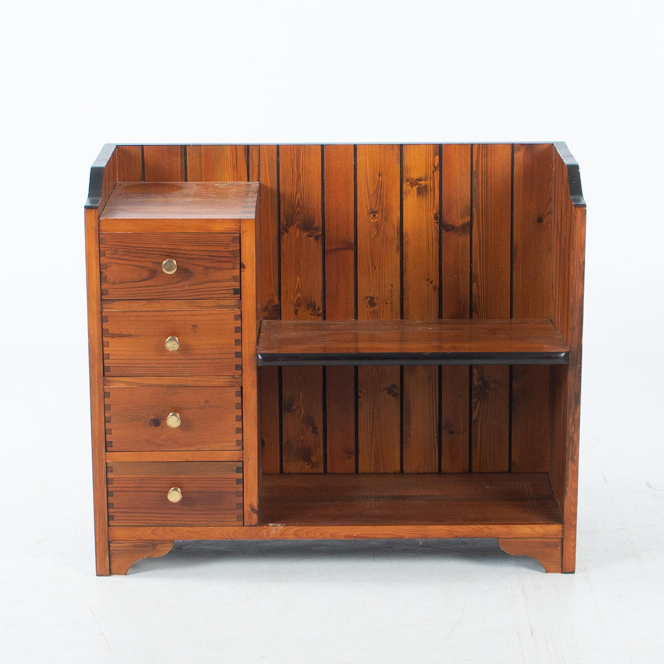 HALL BENCH / TELEPHONE BENCH, pine, 1970s.