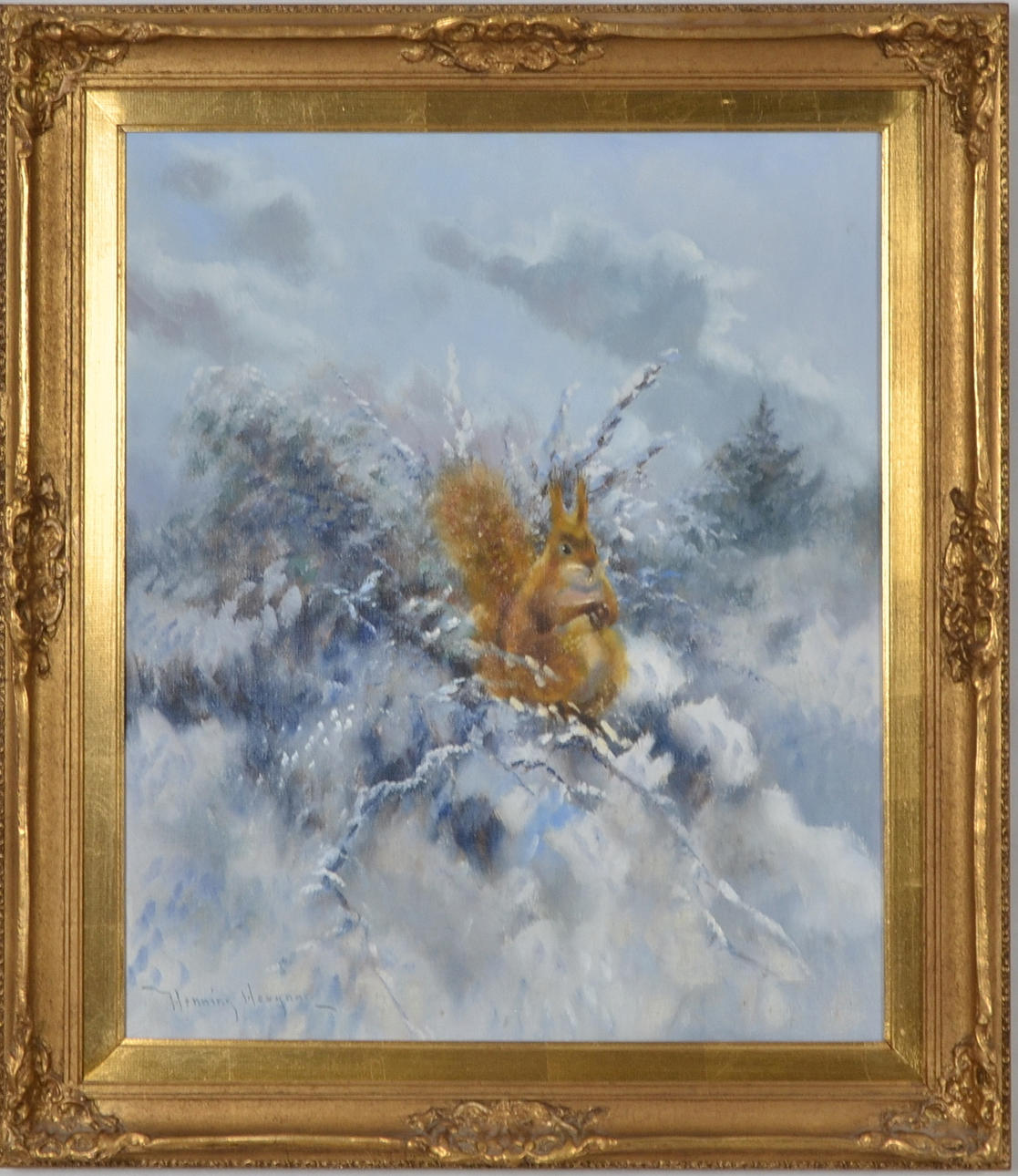 HENNING HOUGAARD. Olja på duk.