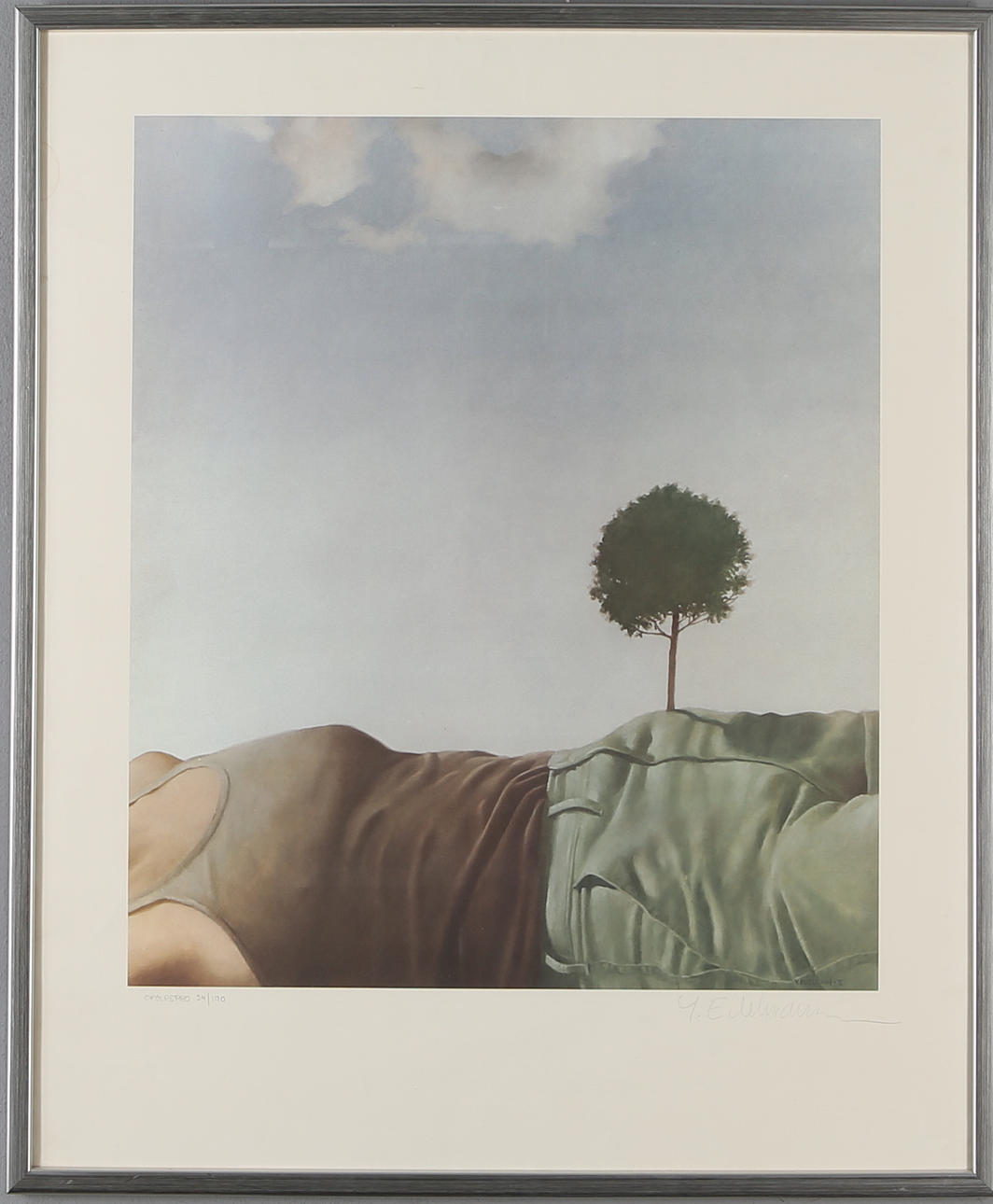 YRJÖ EDELMAN. grafiskt blad, signerad, Märkt "Org. Repro 54/190".