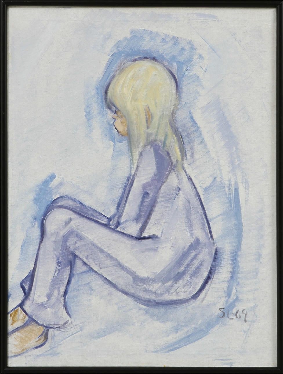 SVEN LIGNELL. Flicka, olja på duk, signerad och daterad -69.
