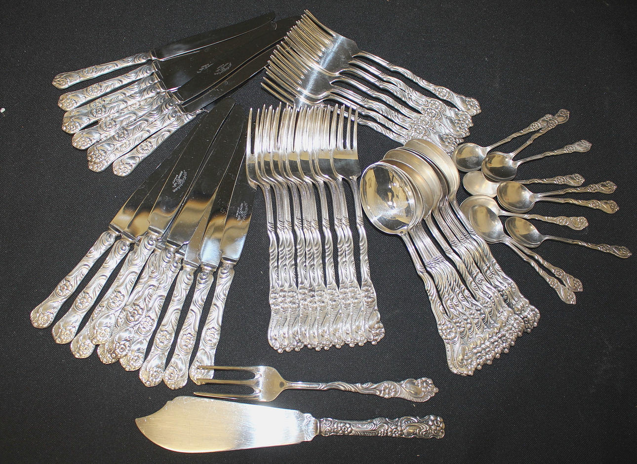 BESTICK, Amsterdam 62 delar, Nysliver, Från Nils-Johan.