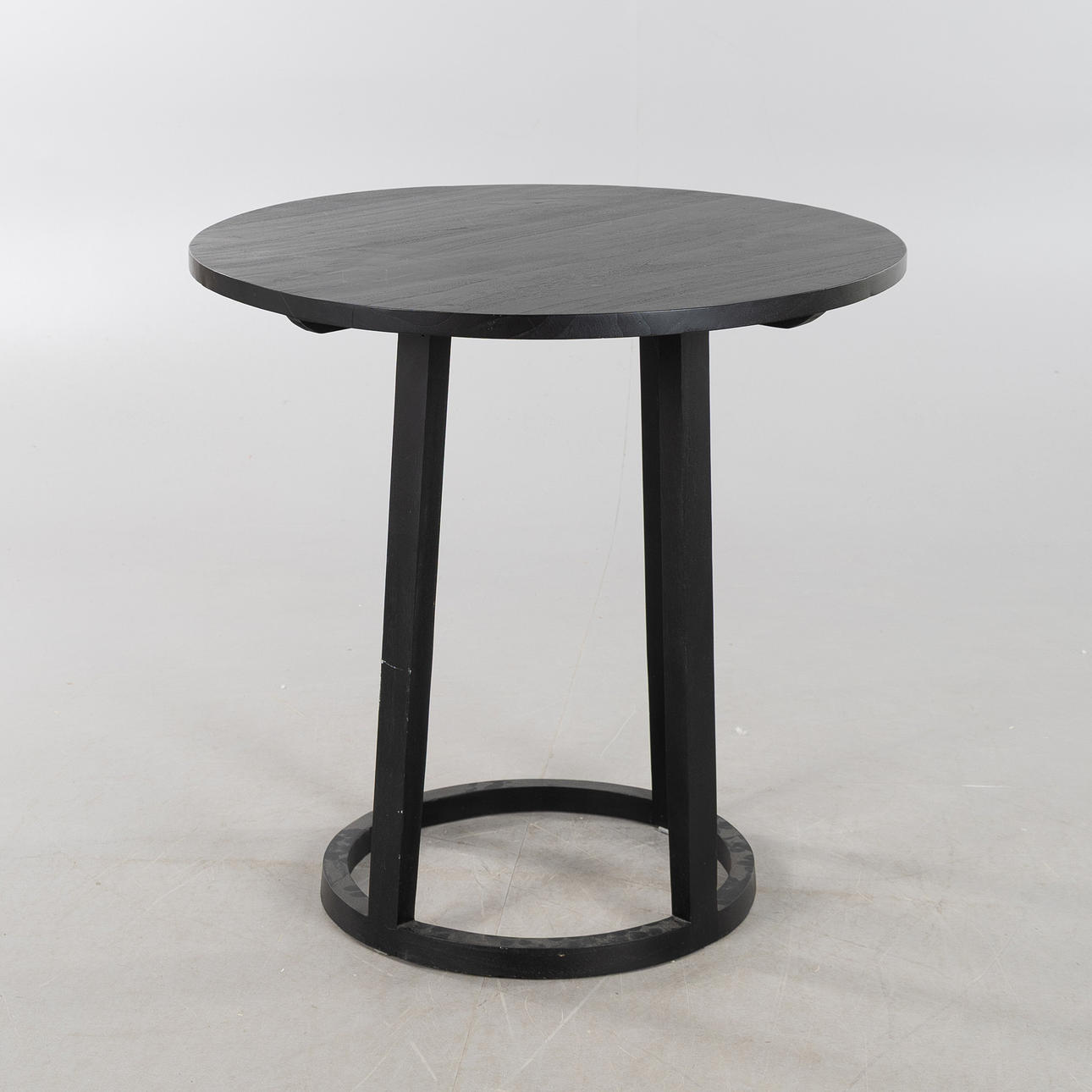 TABLE, black-painted, contemporary.