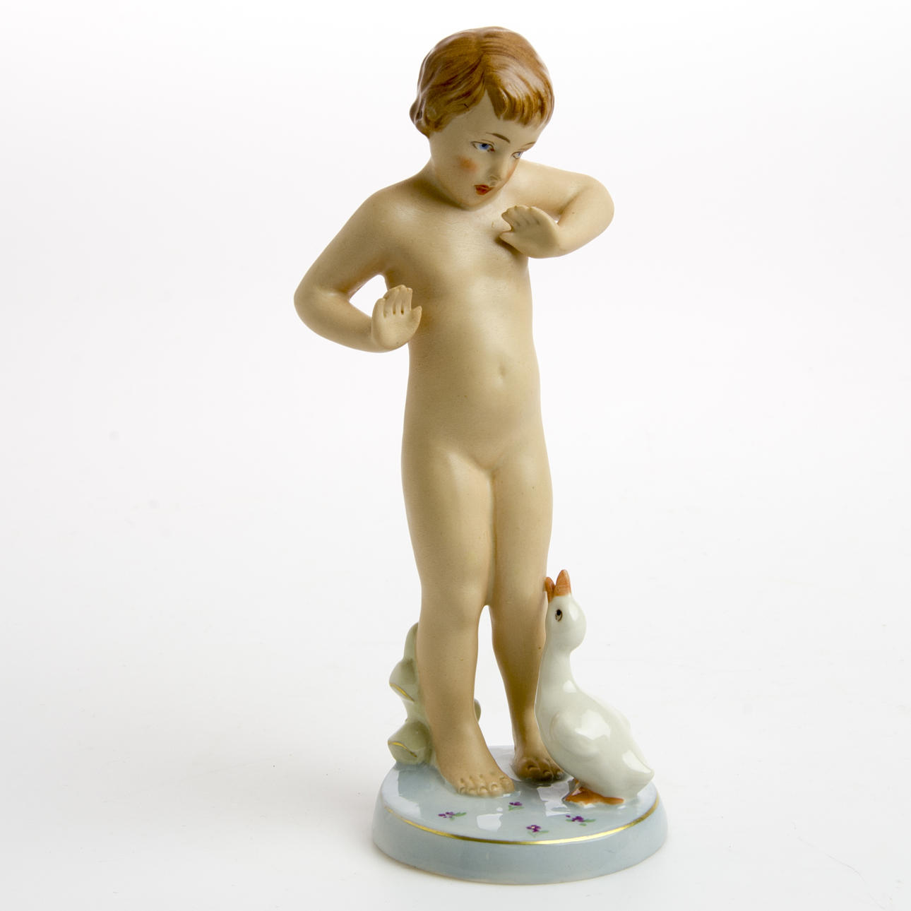 FIGURIN, pojke med gås, Royal Dux.