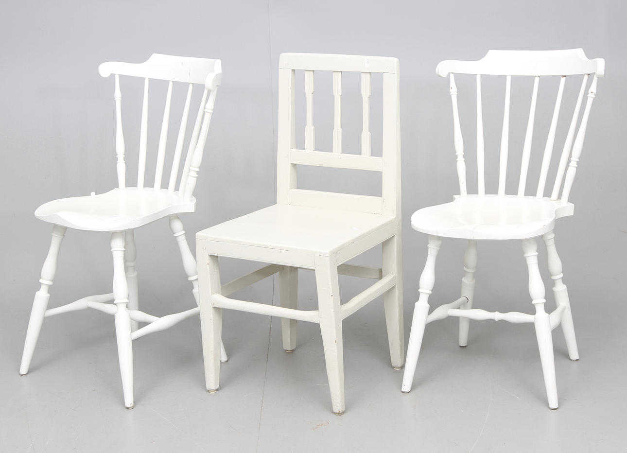 STOLAR, 3 st, bland annat pinmodell, 1800 tal.